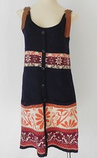 Double Zero Sweater Dress Sleeveless Multi-Color Acrylic Size S