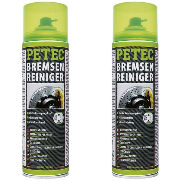 2 X Petec Bremsenreiniger Spray 500Ml 70060 Teilereiniger Entfetter-image