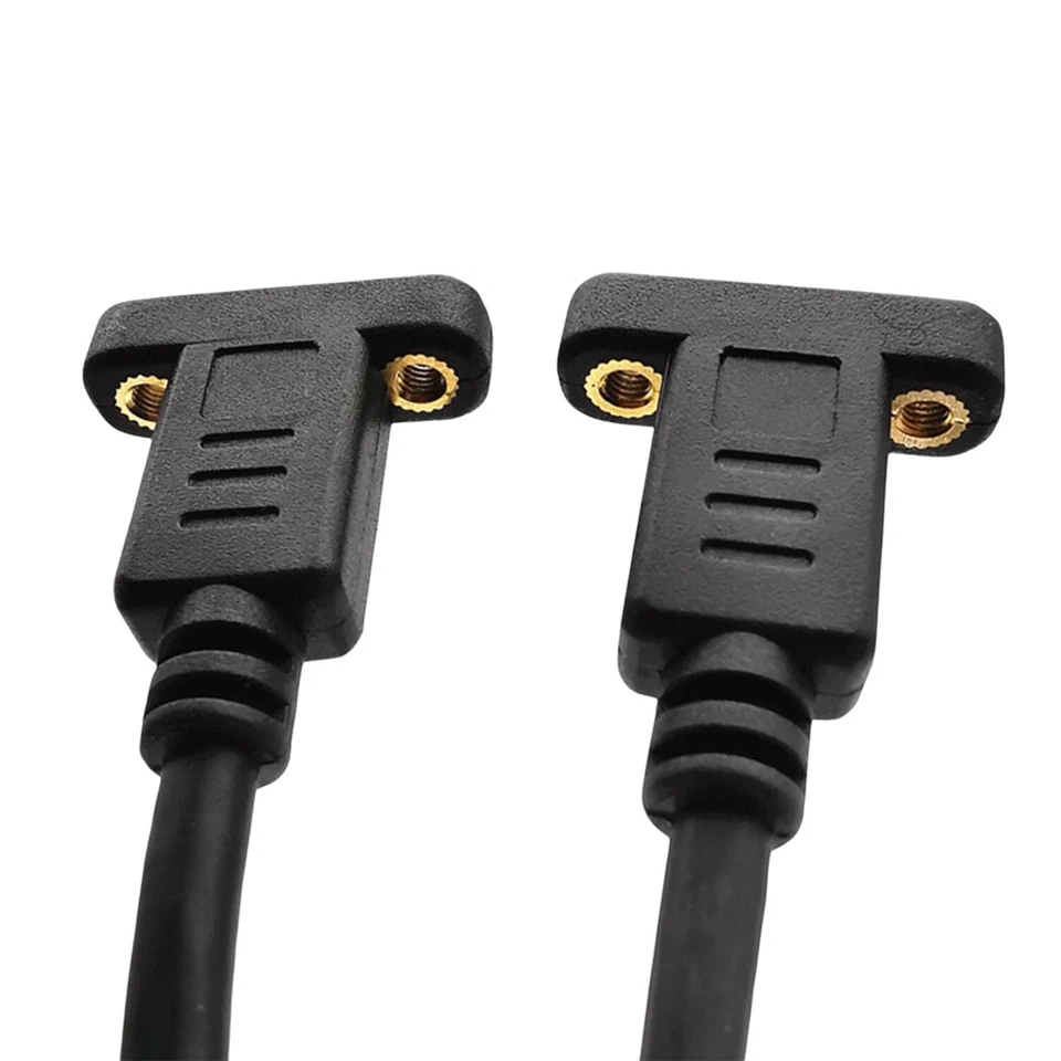 USB 3.1 C Female Socket Panel Mount to Female Screw Hole Extension Adapter Cable - Image 4 of 4