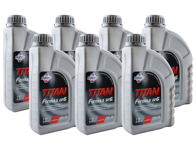 Fuchs 7 Quart TITAN FORMULA GF-6 SAE 5W-20 Engine Oil 7 x 1q for Ford Mazda