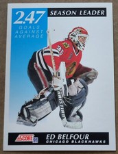 1991-92 Score Canadian English Ed Belfour Chicago Blackhawks #301