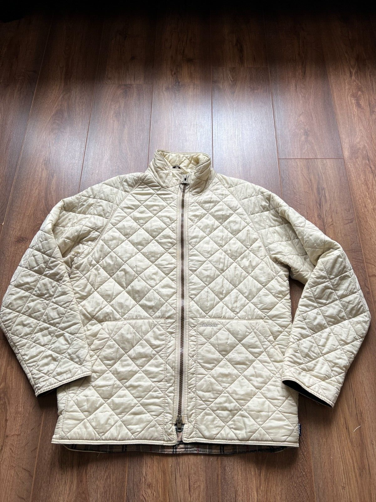 Barbour Flyweight Quilted White  Jacket Women's UK Size 12 Medium