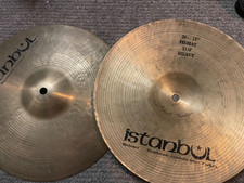 12" Cymbals istanbul Mehmet Handsigned Hi hat Top heavy Bottom Sold as seen