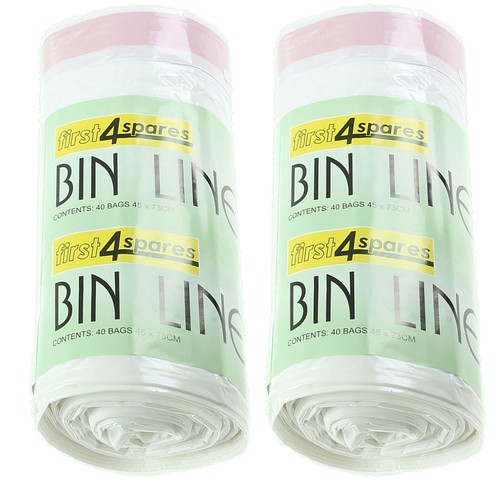 80 Pack Of Extra Strong Plastic Bin Bag Liners For Brabantia 2030L