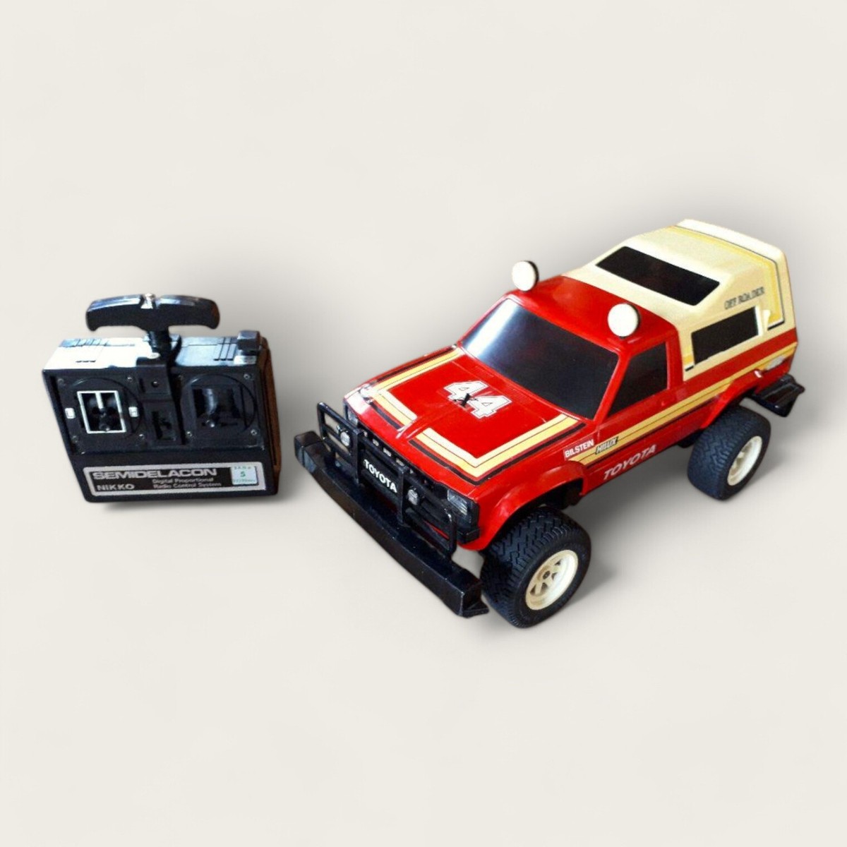 ニッコー 1/10 RC マイコン トヨタ ハイラックス 4WD NIKKO Toyota Hilux 4WD 1/10 R/C - Junk, Not Charging, Rare Vintage
