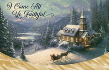 - Thomas Kinkade - Oh Come All Ye Faithful - 18 Christmas Boxed Cards and Env...