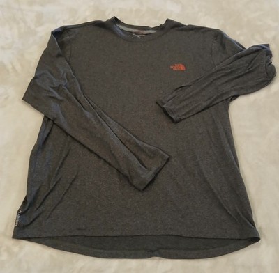 The North Face Long Sleeve Shirt L Gray Flashdry Training Pullover Active