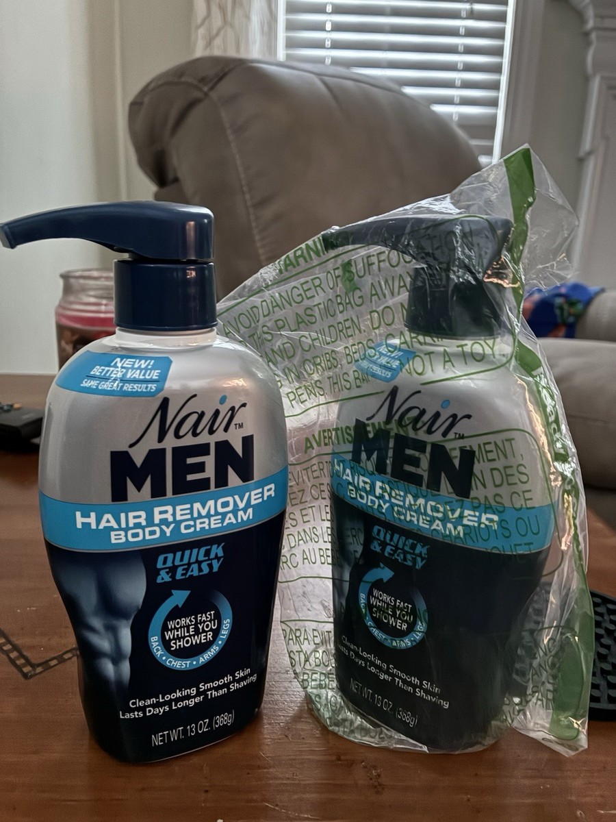 2 pcs Z Hair Remover Body Cream￼ 2 Nair Men Hair Remover Body Cream 13 oz Pump Bottle Quick & Easy