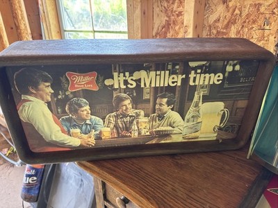 It s Miller Time Miller High Life Extremely Rare Lit Beer Sign Vintage 1980 Ad
