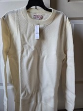 J.Crew Wallace  Barnes boiled merino wool crewneck sweatshirt Size XS Ivory