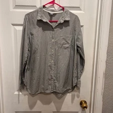 Old Navy Women's XL Classic Shirt Long Sleeve Llama Print Button Up Statement