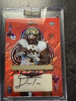 2024 Wild Card 5-Card Draw Darius Taylor Auto #/2 Minnesota Gophers