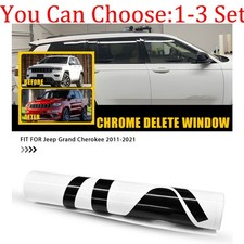 For 2011-21 Jeep Grand Cherokee Chrome Delete Blackout Window Glossy Black 1-3x For 2011-21 Jeep Grand Cherokee Chrome Delete Blackout Window Glossy Black 1-3x