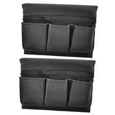 2pcs Car Door Armrest Pad Automotive Elbow Rest Ample Storage for Phone gray