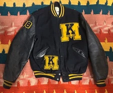 Vtg Kettle Moraine Varsity Jacket Size M Rare Unique Classic 
