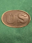 Dug Civil War US Cartridge Box Plate With Full Loops Makers Stamp And Provenance