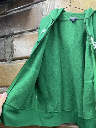 Vintage Ralph Lauren Polo Jeans Co Hoodie Sweatshirt Mens M Green Full Zip Y2K - Picture 7 of 9