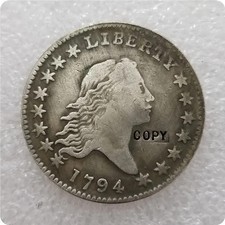 1794 Flowing Hair Half Dollar Coin Contemporary Copy