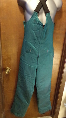 Vintage Arctic Cat Arcticwear Womens Size Small Blue Green Winter Bibs