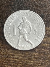 1957 Austria 1 One Schilling Uncirculated Actual Coin TB9570*