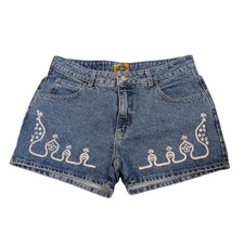 Vintage Paris Blues Deadstock Denim Shorts NWT 90s Juniors 13 Printed USA Made