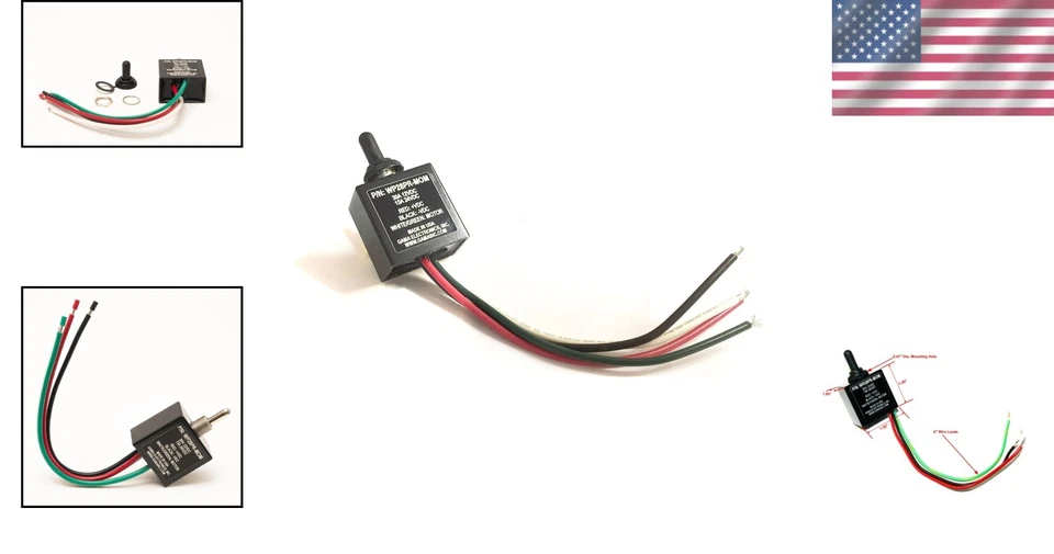 Compact Reverse Polarity Waterproof Toggle Switch for Efficient Motor Control - Image 2 of 4