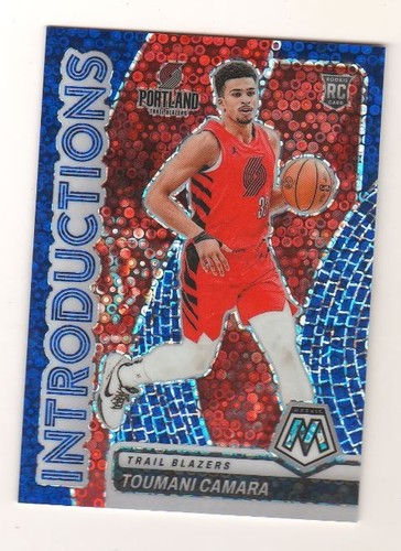 Toumani Camara 2023-24 Panini Mosaic Introductions Fast Break Blue /85 RC #15