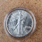 1941 p high grade (AU/BU) silver Walking liberty half dollar in acrylic capsule
