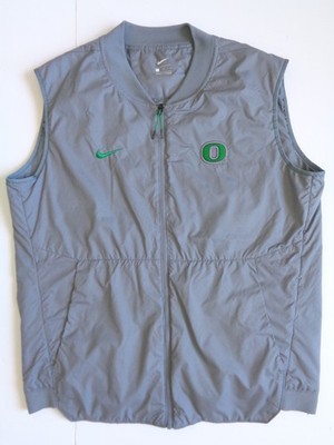 Nike Men's Large University of Oregon Ducks Gray Vest Lined Lightweight Sports