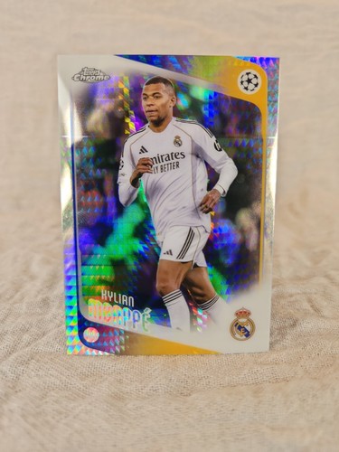 2025-2026 topps chrome UCC Kylian Mbappe Prism Refractor Real Madrid #112
