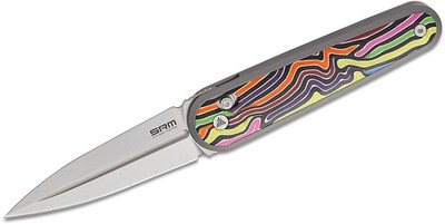 SRM Twin 251MB-GX Rainbow G10 Pocket Knife Bohler N690 Dagger Flipper New