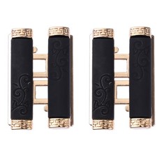 2Pairs Zinc Alloy Waist Belt Buckles for DIY Clothing Accessories Golden