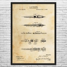 Dental Drill Patent Wall Art: Dentist Gift, Dental Decor, Hygienist Gift