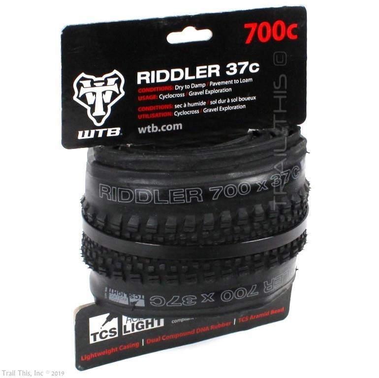 WTB Riddler 700 x 37c TCS Gravel Bike Tire Lightweight Fast Rolling - Black