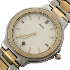 Working/Brand new battery SEIKO PRESAGE Wristwatch Quartz 5E39 6A10 Date Analog
