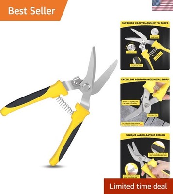 Multi-Purpose 8IN Stainless Steel Tin Snips for Metal, Plastic & Cardboard