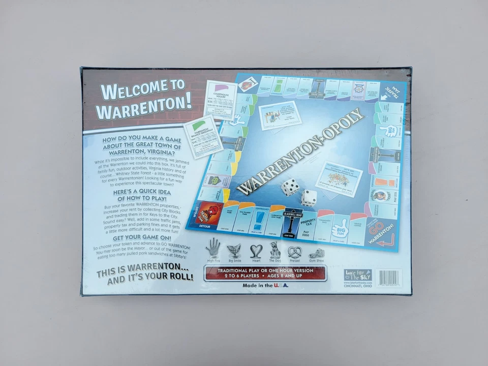 Warrenton-opoly Board Game Warrenton, Virginia VA - NEW SEALED - Image 2 of 4