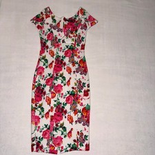Lucky Leaves L Floral Bodycon Dress