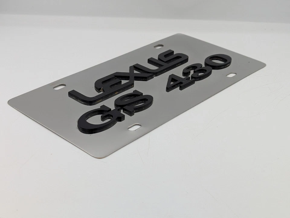 Placa de identificação Lexus GS 430 3D espelho cromado aço inoxidável - Imagem 3 de 3