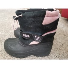 TOTES Back Suede and Pink Waterproof Winter Snow Boots Youth Girls Size 2