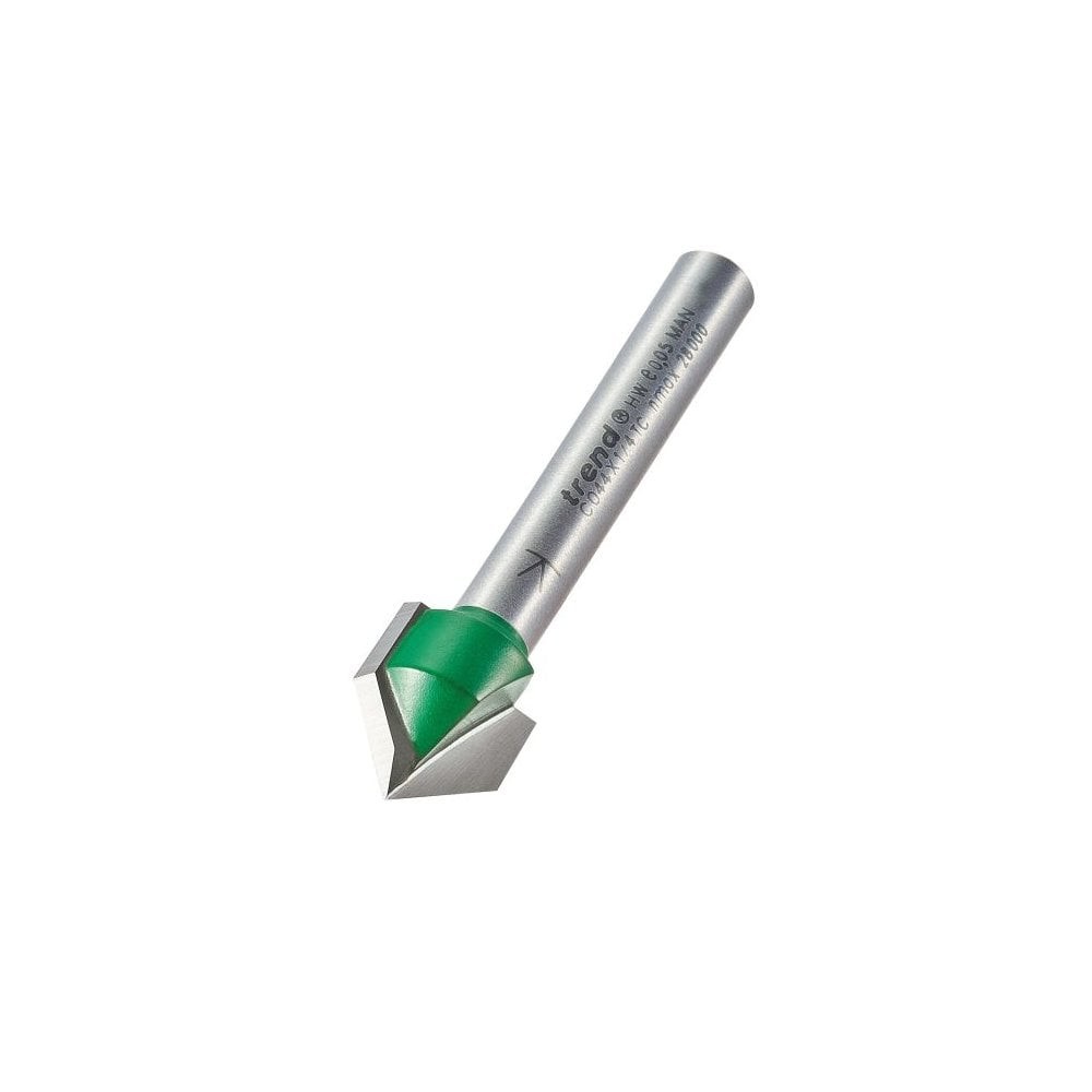 Trend C044X1/4TC 1/4"" Shank Chamfer V Groove Cutter Angle=45 degrees
