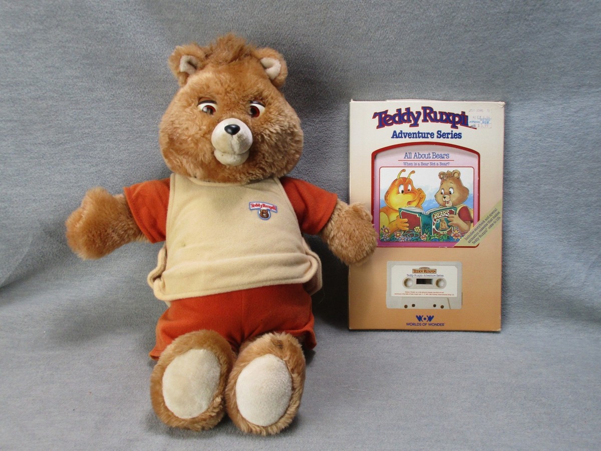 Vintage Teddy Ruxpin Animatronic Bear w/ Story Book N Extra Tape