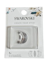 Swarovski 20mm Crescent Moon Crystal AB Pendant Create Your Style New