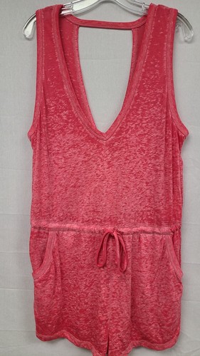 BECCA by Rebecca Virtue Womens Sz Small Pink Romper Swim Suit Cover Up - Picture 2 of 5