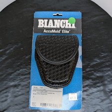 Bianchi Model 7900 22063 Covered Handcuff Case Basket Weave Hidden Snap Size 1