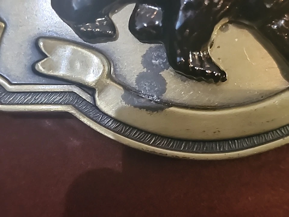 Raintree Bear Hebilla de Cinturón Marrón o Grizzly 3D Hebilla de Cinturón De Colección Años 70 80 Foto 2 de 4