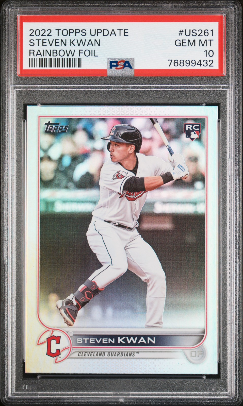 2022 TOPPS UPDATE RAINBOW FOIL #US261 STEVEN KWAN ROOKIE RC PSA 10