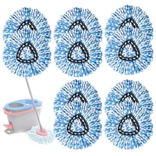 10 Pack Spin Mop Replacement Heads, Only Fit for RinseClean 2-Tank System, 10...