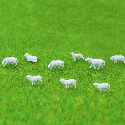 18 Teile Modelleisenbahn 1:87 Ho Waage bemalt Bauernhof Schaf Tiere 6 Stile