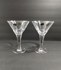 (2) BOHEMIA Martini Glass~FJORD Modern Patter...